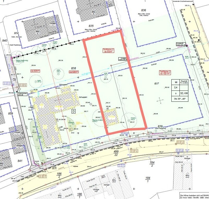 Grundstück zum Kauf 222.000 € 830 m²<br/>Grundstück Großerkmannsdorf Großerkmannsdorf 01454