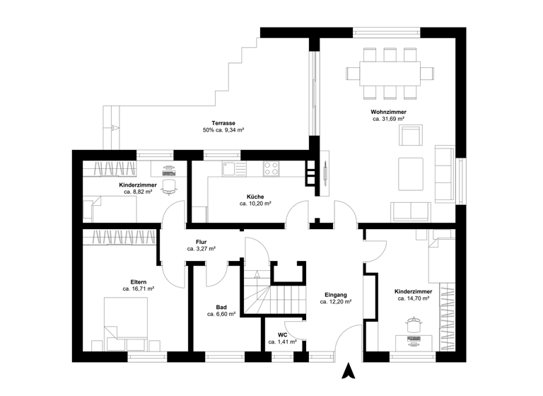 Einfamilienhaus zum Kauf provisionsfrei 199.000 € 4 Zimmer 102 m² 996 m² Grundstück frei ab sofort Eickeloh 29693
