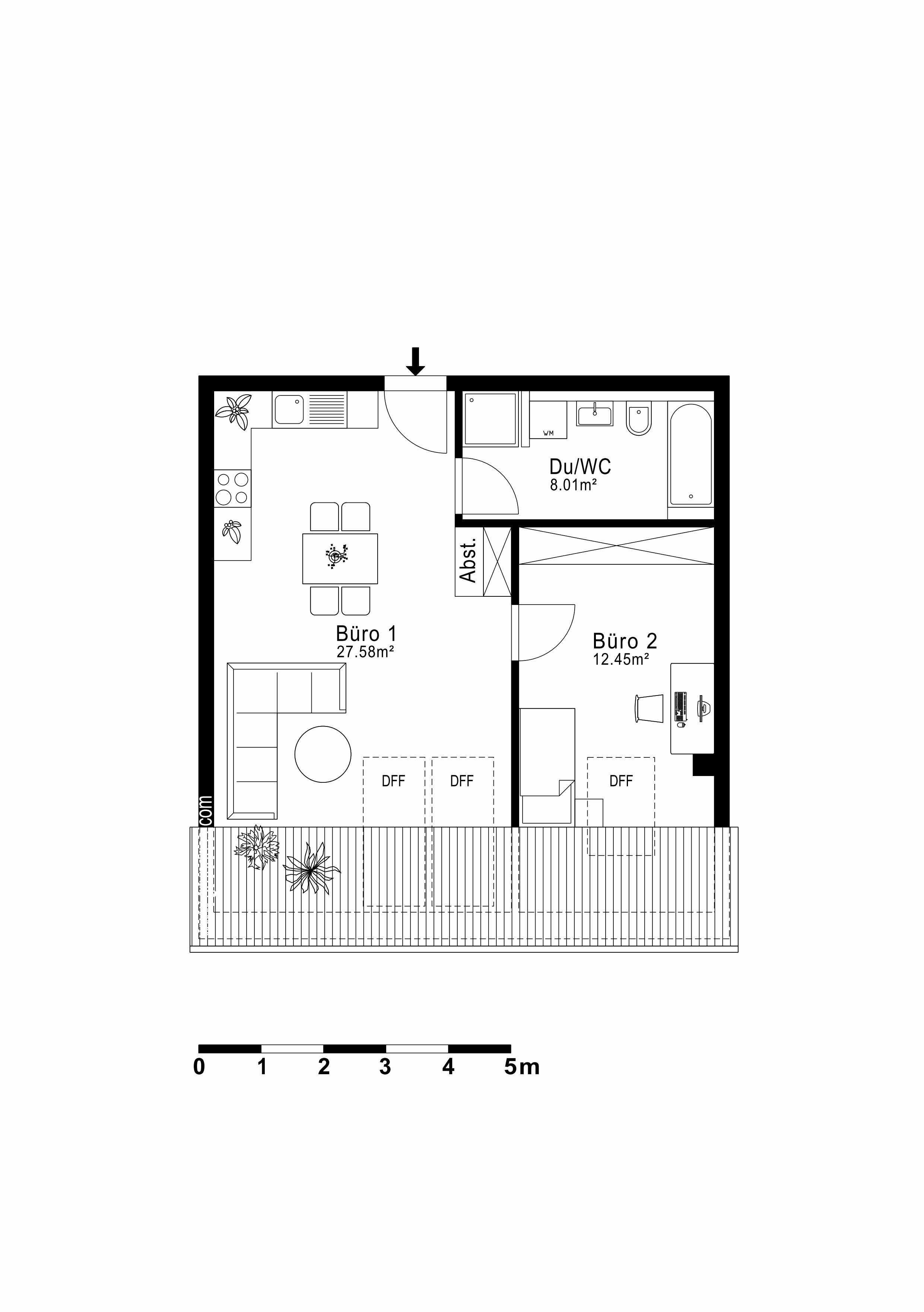 Bürofläche zur Miete 680 € 3 Zimmer 48 m²<br/>Bürofläche Ecknach Aichach 86551