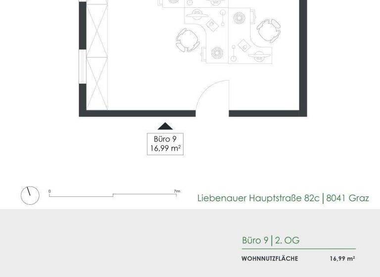 Büro zur Miete 595 € 1 Zimmer 17 m² Bürofläche Liebenauer Hauptstraße 82c Liebenau Graz 8041