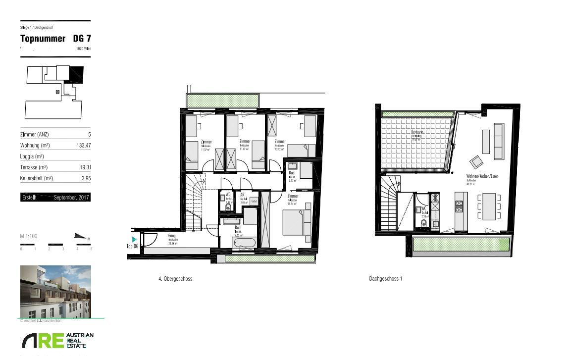 Wohnung zur Miete 2.669 € 5 Zimmer 133,5 m²<br/>Wohnfläche Wien 1020