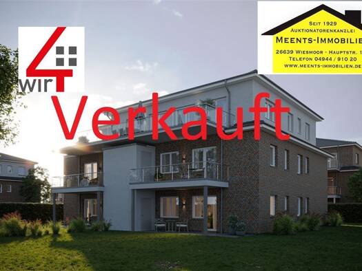 Wohnung zum Kauf - Erstbezug provisionsfrei 309.000 € 3 Zimmer 93,6 m² frei ab sofort Wiesmoor 26639