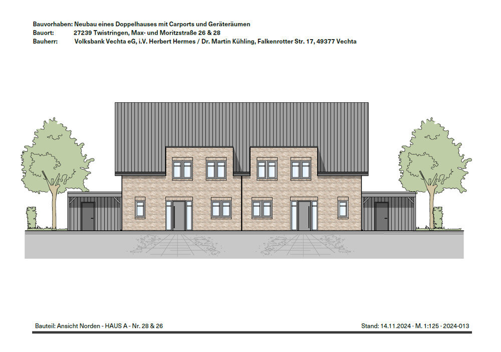 Doppelhaushälfte zum Kauf 396.000 € 4 Zimmer 123,6 m²<br/>Wohnfläche 180 m²<br/>Grundstück Twistringen Twistringen 27239