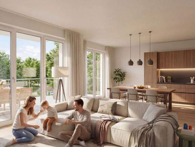 Wohnung zum Kauf - Erstbezug provisionsfrei 340.200 € 3 Zimmer 75,6 m² 1. Geschoss Sporckstraße 13 Hövelhof 33161