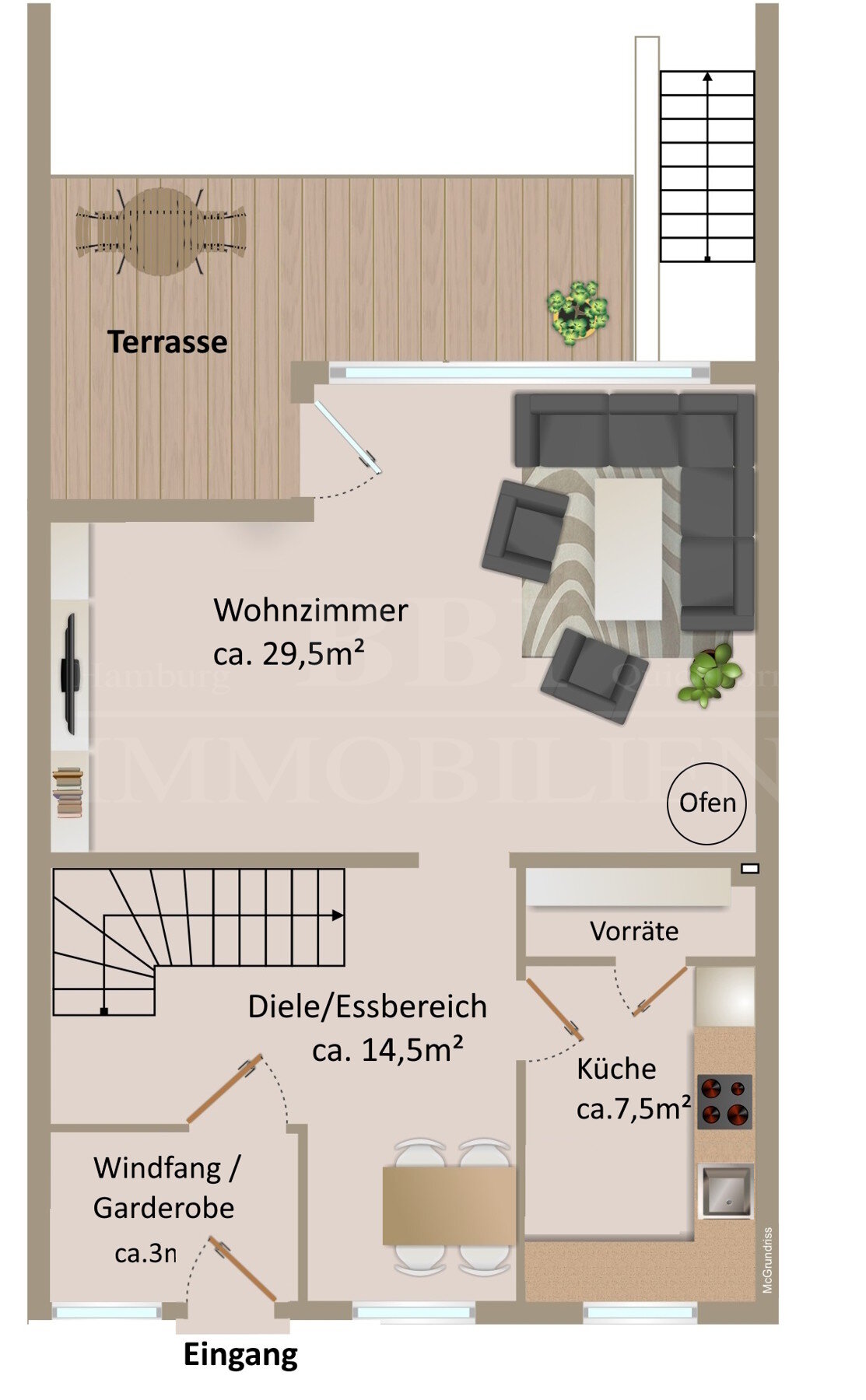 Reihenmittelhaus zum Kauf 375.000 € 4 Zimmer 116 m²<br/>Wohnfläche 191 m²<br/>Grundstück Quickborn 25451