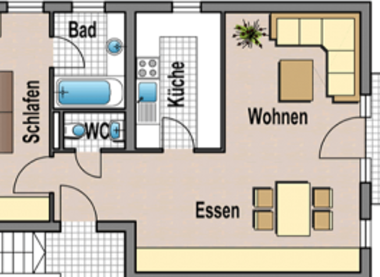 Wohnung zur Miete 315 € 2 Zimmer 62 m² EG frei ab sofort Aue 4 Podelwitz Colditz 04680
