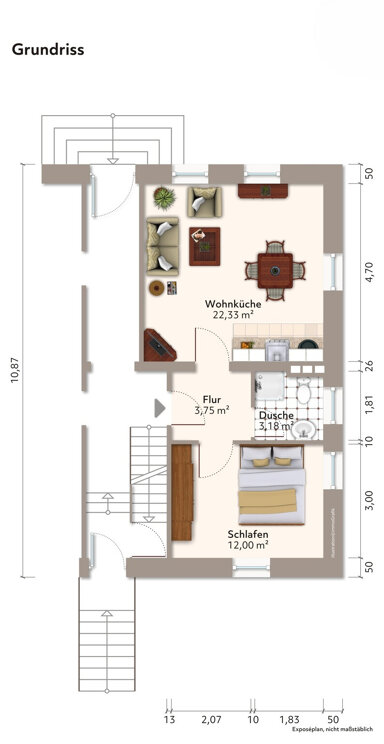 Wohnung zur Miete 410 € 2 Zimmer 41 m² Bilsdorf Nalbach / Bilsdorf 66809