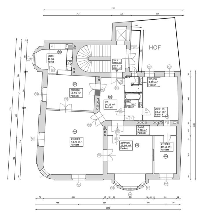 Wohnung zur Miete 2.402 € 4,5 Zimmer 154 m²<br/>Wohnfläche 2.<br/>Geschoss 01.03.2025<br/>Verfügbarkeit Wollzeile Wien 1010