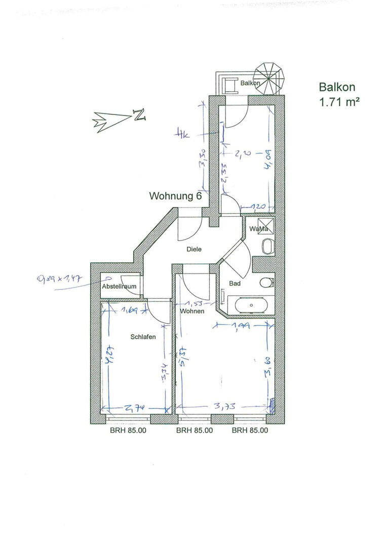 Wohnung zur Miete Wohnen auf Zeit 790 € 2 Zimmer 56 m²<br/>Wohnfläche ab sofort<br/>Verfügbarkeit Leipziger Straße 61 Nordvorstadt 156 Zwickau 08058