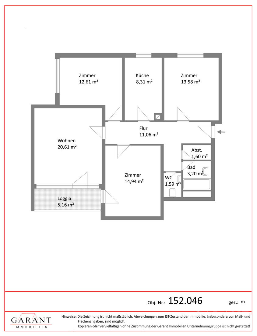 Wohnung zum Kauf 199.000 € 3 Zimmer 83 m²<br/>Wohnfläche 6.<br/>Geschoss Kernstadt - Ost Lahr/Schwarzwald 77933