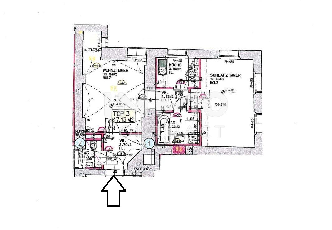 Wohnung zur Miete 511 € 2 Zimmer 47,3 m²<br/>Wohnfläche 1.<br/>Geschoss Lend Graz 8020