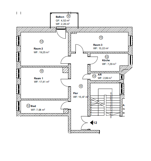 Wohnung zur Miete 1.119 € 3 Zimmer 85 m²<br/>Wohnfläche 3.<br/>Geschoss Mariannenstraße 101 Neustadt-Neuschönefeld Leipzig 04315