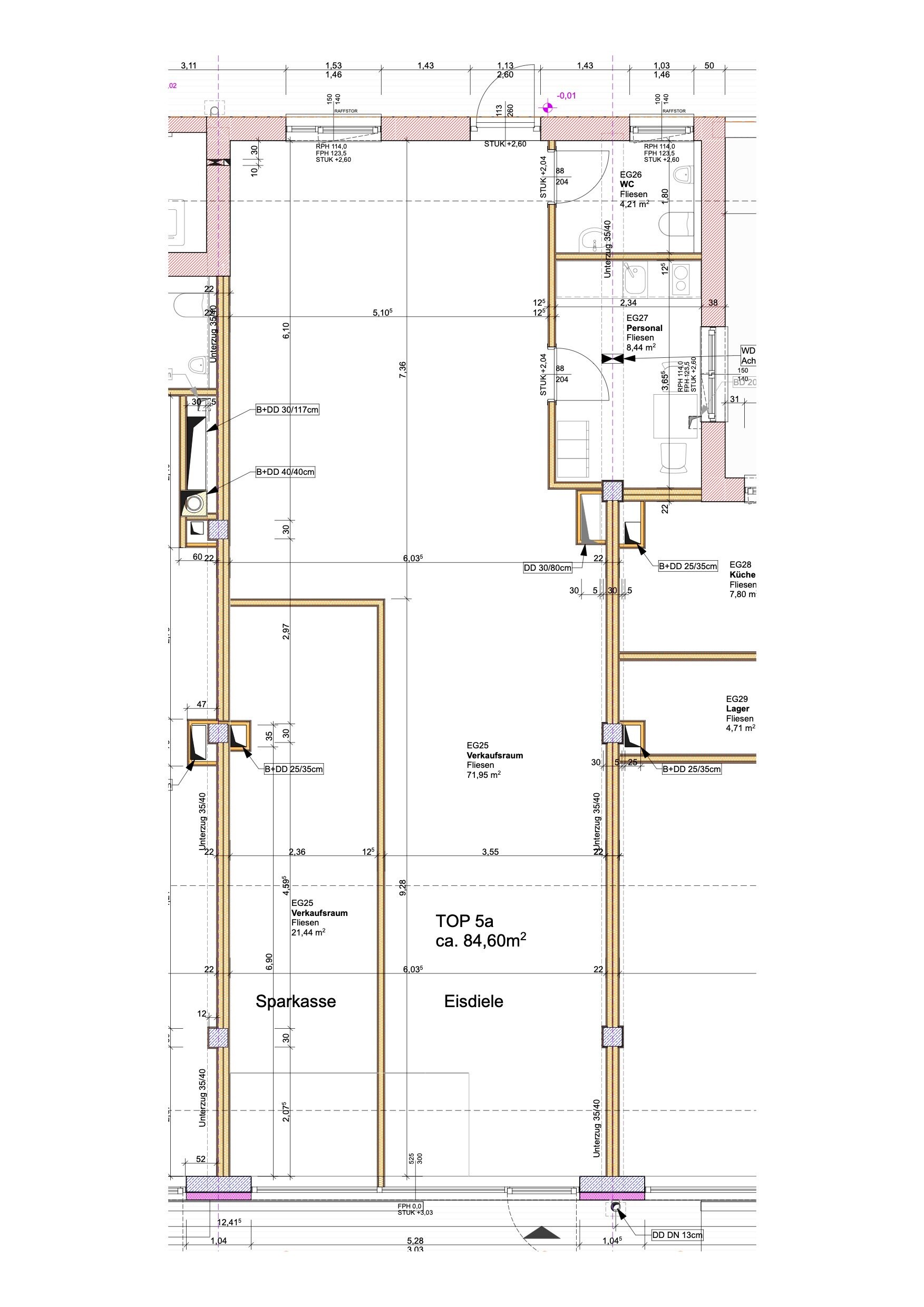 Büro-/Praxisfläche zur Miete provisionsfrei 600 € 3 Zimmer 84,6 m²<br/>Bürofläche Hochburg-Ach 5122