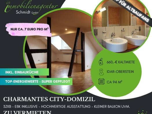 Wohnung zur Miete 660 € 3 Zimmer 94 m² 1. Geschoss Idar-Oberstein 55743