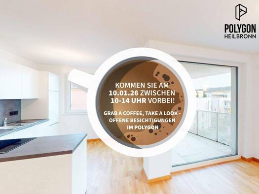 Wohnung zur Miete - Erstbezug 1.245 € 3 Zimmer 79,1 m² 3. Geschoss Happelstraße 47 Heilbronn 74074