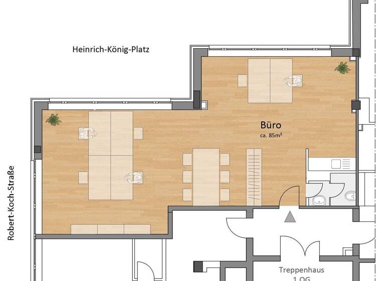 Bürogebäude zur Miete provisionsfrei 10,59 € 1 Zimmer 85 m² Bürofläche Ahstraße 2 Altstadt Gelsenkirchen 45879