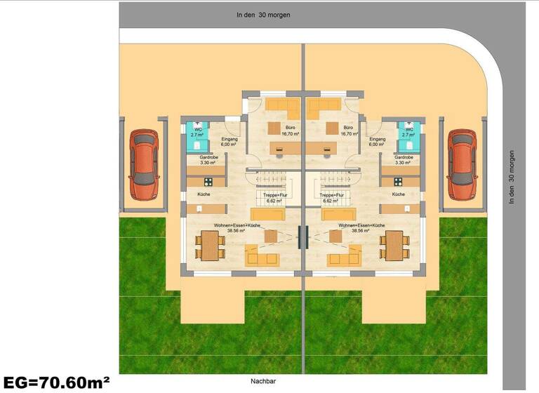 Doppelhaushälfte zum Kauf provisionsfrei 779.000 € 5 Zimmer 140 m² 248 m² Grundstück Ingelheim 55263