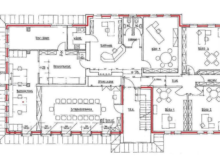 Bürofläche zur Miete 1.500 € 8 Zimmer 265 m² Bürofläche Bindlach 95463