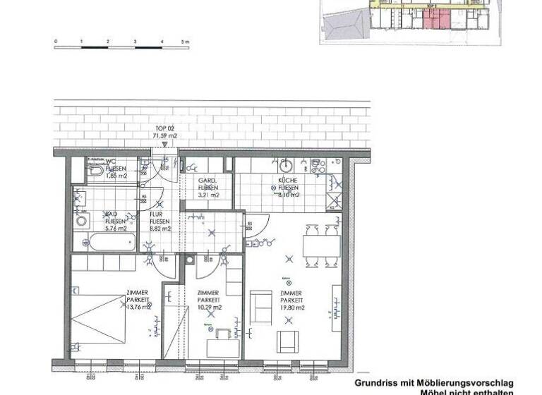 Wohnung zur Miete 716 € 3 Zimmer 71,6 m² EG Thörringplatz Pöchlarn 3380
