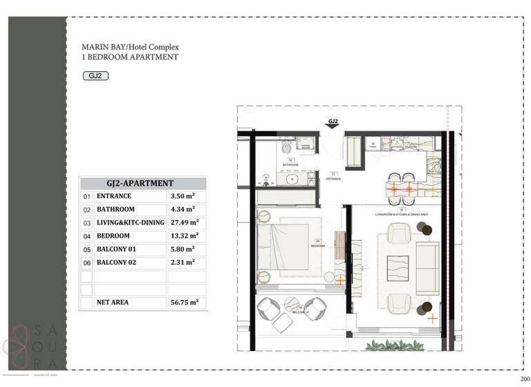 Wohnung zum Kauf 355.000 € 2 Zimmer 48,7 m² Bar 85000