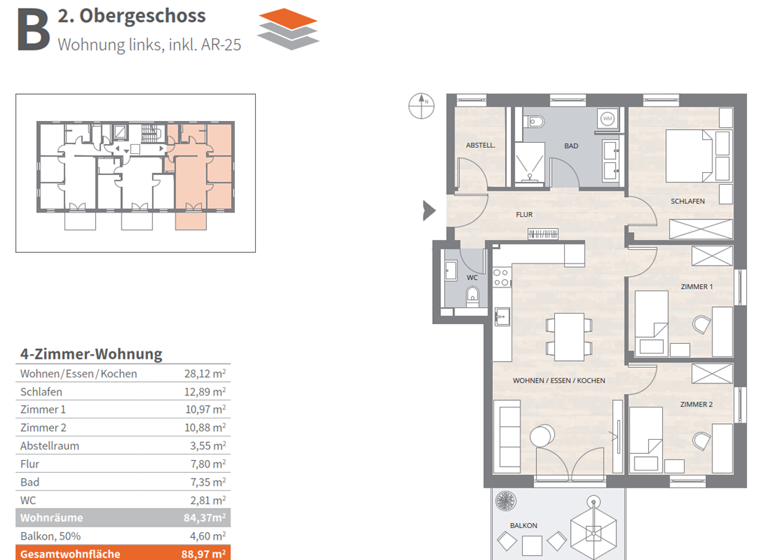 Wohnung zum Kauf - Erstbezug provisionsfrei 552.500 € 4 Zimmer 89 m² 2. Geschoss frei ab sofort Finkenstraße Altdorf , Kr Böblingen 71155