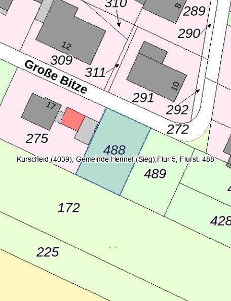 Grundstück zum Kauf 189.000 € 342 m²<br/>Grundstück Kurscheid Hennef 53773