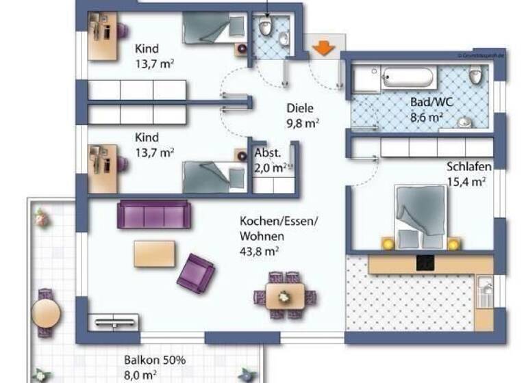 Wohnung zum Kauf provisionsfrei 698.500 € 4 Zimmer 111,5 m²<br/>Wohnfläche 1.<br/>Geschoss Ellmosener Wies 15a Bad Aibling Bad Aibling 83043