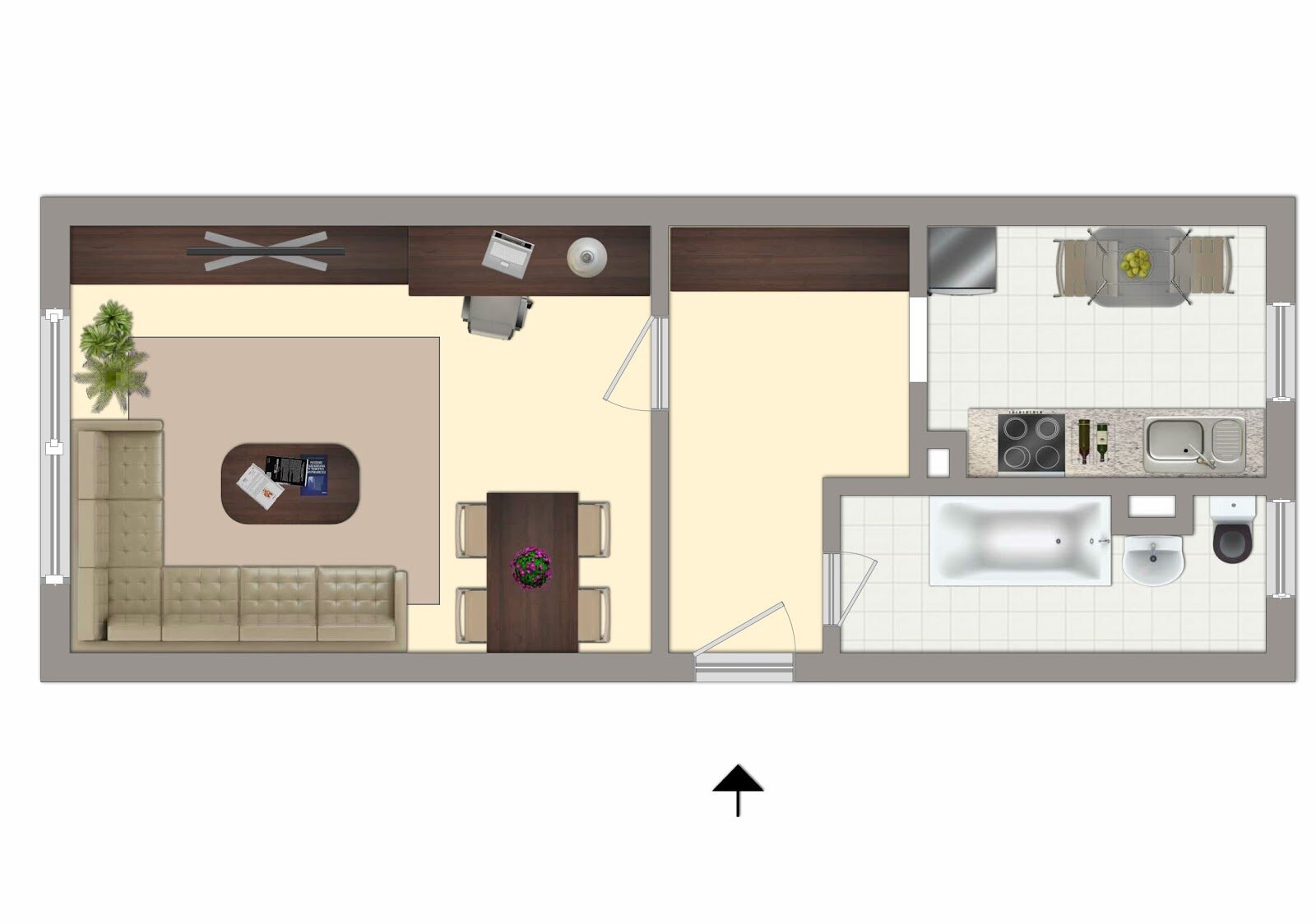 Wohnung zur Miete 207 € 1 Zimmer 31,3 m²<br/>Wohnfläche 2.<br/>Geschoss Pulvermühlenweg 69 Zwenkau Zwenkau 04442