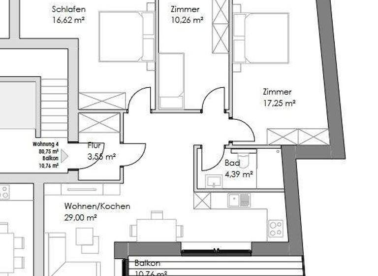 Wohnung zum Kauf 427.500 € 4 Zimmer 83,4 m² 1. Geschoss Stadtzentrum Emden 26721