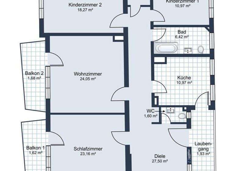 Wohnung zum Kauf 399.000 € 4 Zimmer 130,6 m² 1. Geschoss Rennweg Nürnberg 90489