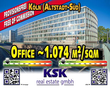 Bürogebäude zur Miete provisionsfrei 24 € 1.074 m² Bürofläche teilbar von 446 m² bis 1.529 m² Altstadt - Süd Köln 50676