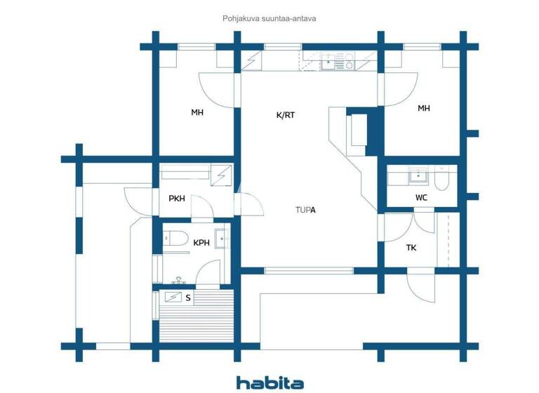 Reihenmittelhaus zum Kauf 99.000 € 3 Zimmer 57 m² 1.948 m² Grundstück Kelorakka 13 Kittilä 99130