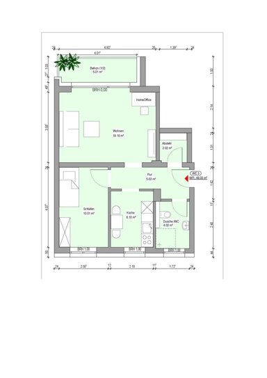 Wohnung zur Miete 720 € 2 Zimmer 48 m² 1. Geschoss frei ab 01.01.2025 Tannenstrasse 10 Altenzentrum St. Stephan 1 Andernach 56626