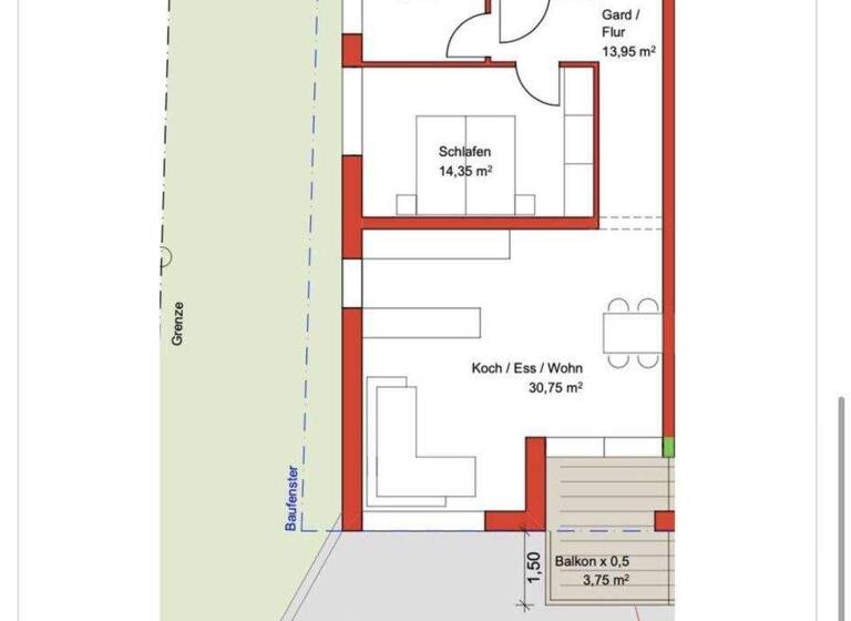 Wohnung zur Miete - Erstbezug 850 € 2 Zimmer 70 m² Öschelbronn Niefern-Öschelbronn 75223