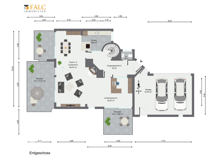 Doppelhaushälfte zum Kauf 2.490.000 € 4 Zimmer 228 m² 850,5 m² Grundstück Grünwald 82031