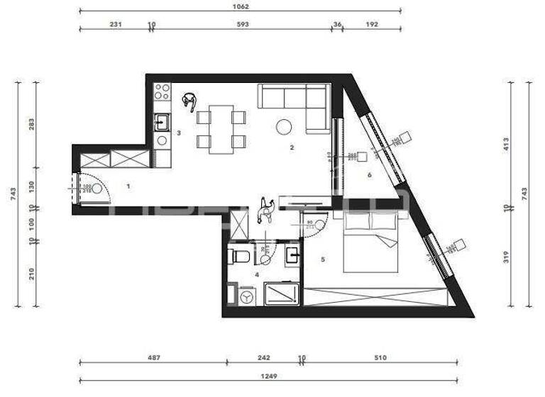 Wohnung zum Kauf 347.994 € 2 Zimmer 52 m² 2. Geschoss Sestinski dol