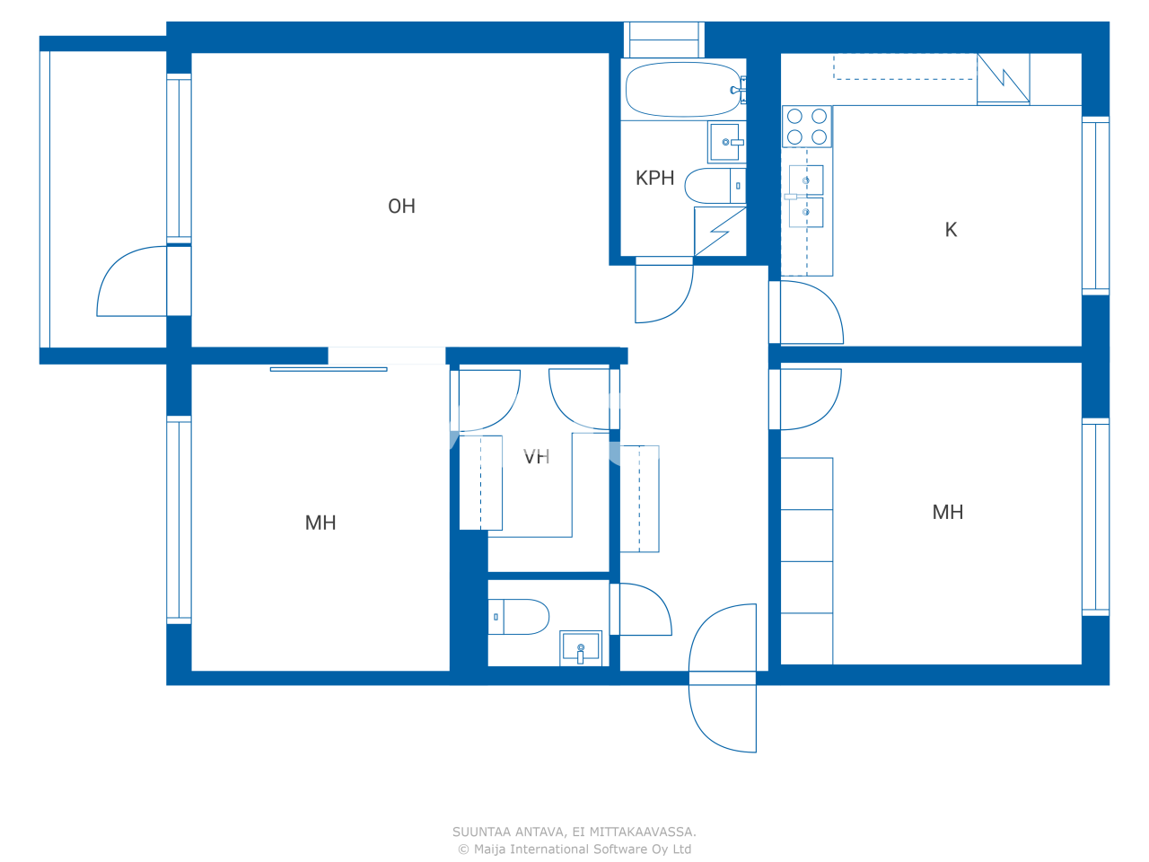 Studio zum Kauf 149.000 € 3 Zimmer 75,5 m²<br/>Wohnfläche 1.<br/>Geschoss Viherkallionkuja 5 Espoo 02710