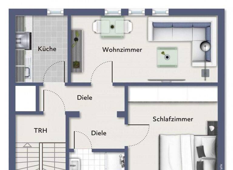 Wohnung zur Miete 470 € 2 Zimmer 55,1 m² 4. Geschoss Postallee 29 Mitte Gladbeck 45964