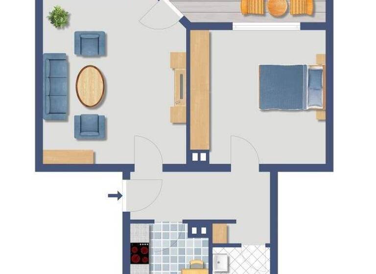 Wohnung zum Kauf provisionsfrei 125.000 € 2 Zimmer 53,8 m² EG Wertstraße 12 Dellwig Essen 45357