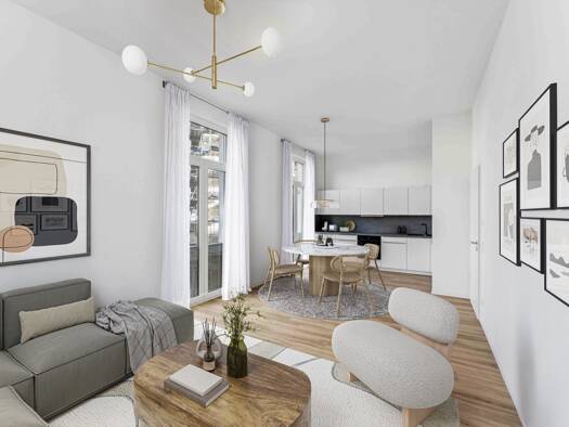 Wohnung zur Miete - Erstbezug 845 € 2 Zimmer 48,9 m² 4. Geschoss frei ab sofort Löbtauer Straße Löbtau-Nord Ortsamtsbereich Cotta 01159