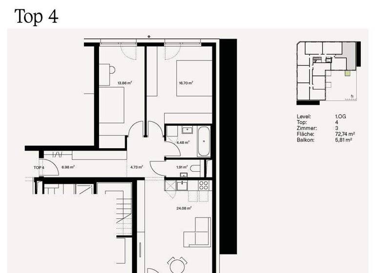 Wohnung zum Kauf - Erstbezug 449.410 € 3 Zimmer 72,7 m² 1. Geschoss Wien 1230
