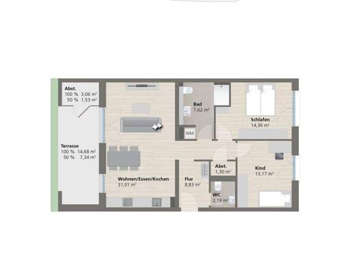 Wohnung zum Kauf - Erstbezug provisionsfrei 409.000 € 3 Zimmer 87,4 m² EG Giengen Giengen an der Brenz 89537