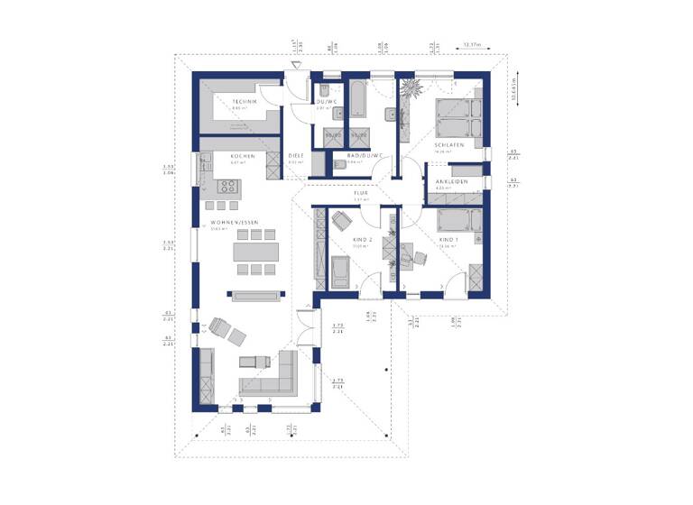 Bungalow zum Kauf 458.106 € 4 Zimmer 124 m² 730 m² Grundstück Biederitz 39175