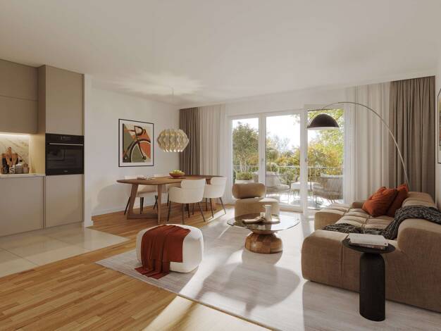 Wohnung zum Kauf - Neubau provisionsfrei 999.700 € 3 Zimmer 87,8 m² 2. Geschoss Wallensteinplatz 2 Milbertshofen-Am Hart München 80807