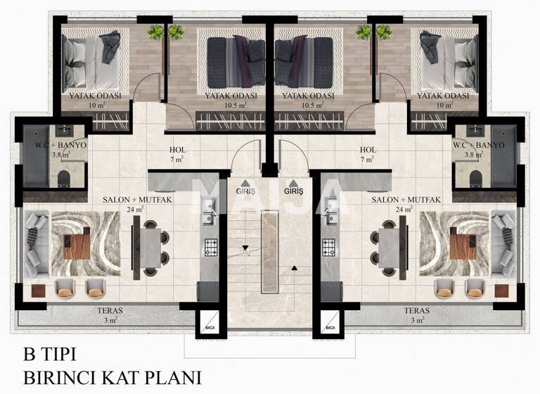 Studio zum Kauf 227.575 € 3 Zimmer 60 m² 1. Geschoss LAP007 Lapithos 99300