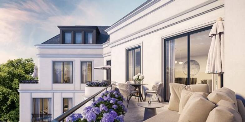 Terrassenwohnung zum Kauf provisionsfrei 3.470.000 € 5 Zimmer 149,2 m² 2. Geschoss Elvirastraße 17 Neuhausen-Nymphenburg München 80636