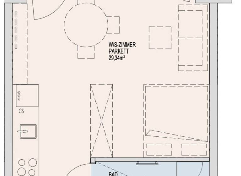 Studio zur Miete - Erstbezug 881 € 1 Zimmer 33,9 m² 32. Geschoss Donau-City-Straße Wien 1220
