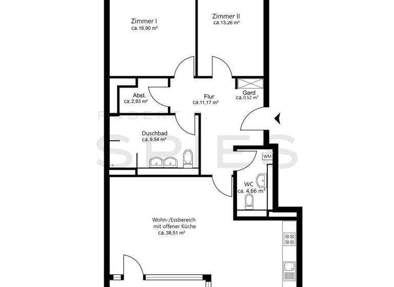 Wohnung zur Miete 1.190 € 3 Zimmer 101,1 m² frei ab sofort Osternburg Oldenburg 26135