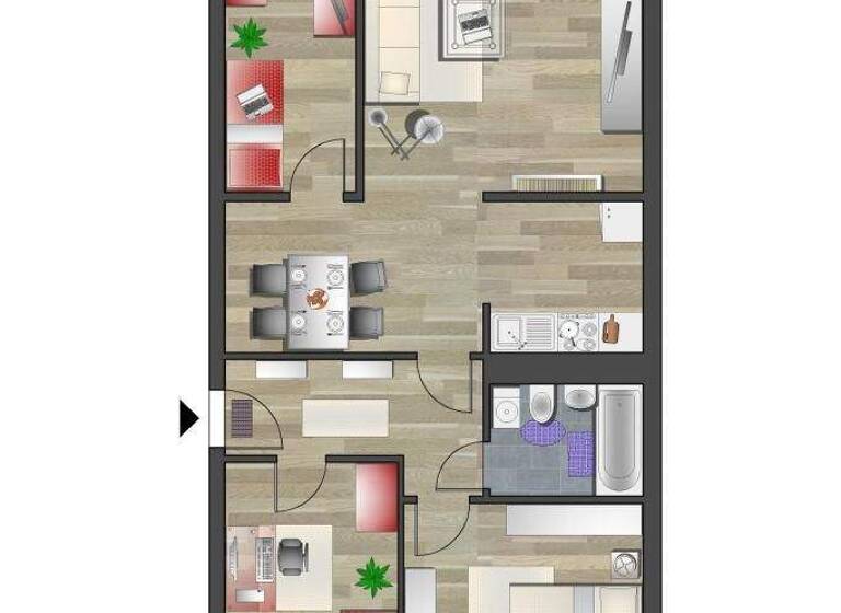 Wohnung zur Miete 395 € 4 Zimmer 68,8 m² 2. Geschoss frei ab 16.05.2026 Dr.-S.-Allende-Str. 60 Kappel Chemnitz 09119