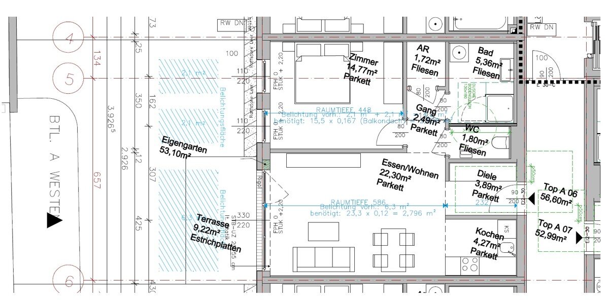 Wohnung zur Miete 497 € 2 Zimmer 56,6 m²<br/>Wohnfläche 1.<br/>Geschoss Amstetten 3300